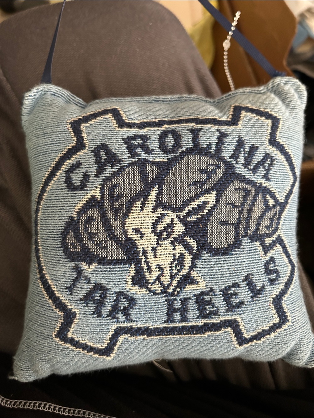 Carolina Tar Heels Decorative Denim Pillow - Light Blue